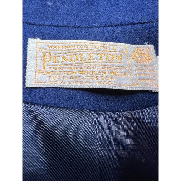 Pendleton 100% Wool Blazer Navy Blue - Size 6-8 - Picture 3 of 4